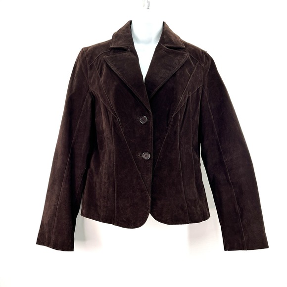Vintage Siena Suede Leather Jacket Women's Size 10 Brown Lorelai Gilmore Style - Picture 1 of 11